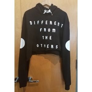 Proud Animals Black and White Crop Hoodie Sz XXL